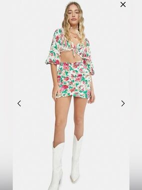 NWT For Love and Lemons Becca top and skirt set